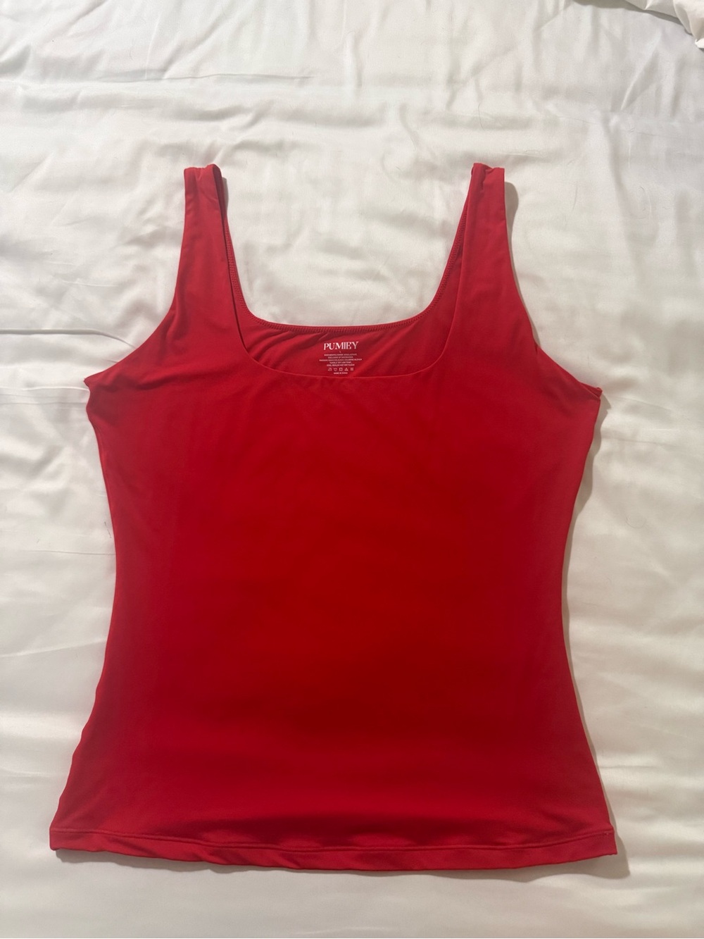 Red Scoop Neck Tank Top - Women's Sleeveless Top